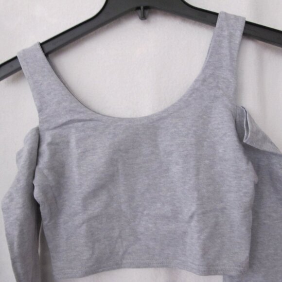 NWT - PrettyLittleThing Cotton Cold Shoulder Crop Top - Picture 4 of 9